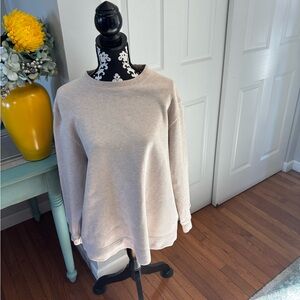 Pendleton Sweater Womens Beige 100% Cotton Plus Size 2X Sweatshirt Long Sleeve